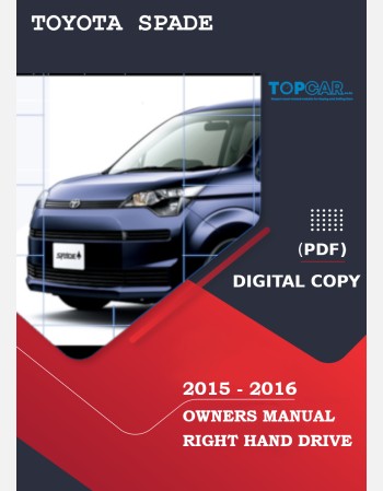 toyota spade 2015-2016 owners manual in english